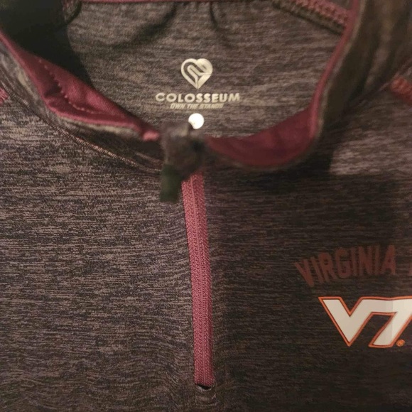 COLOSSEUM VA Tech 1/4 Zip ladies top - Picture 2 of 2